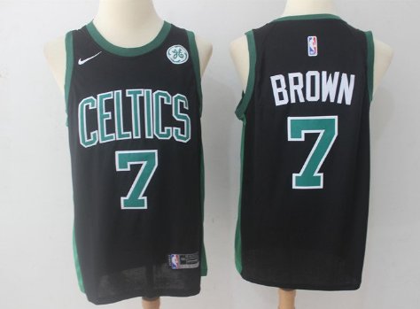 Boston Celtics #7 Jaylen Brown Jersey Black Fan Edition