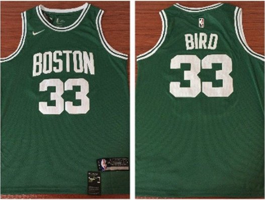 Boston Celtics #33 Larry Bird Jersey Green