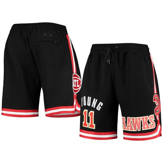 Men's Atlanta Hawks #11 Trae Young Black Shorts