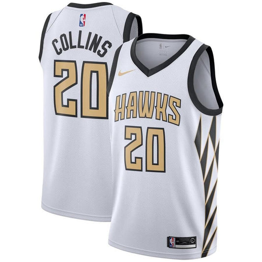 Atlanta Hawks John Collins Nike 2018-19 Swingman City Jersey Kids - White | Ireland Z8931Q9