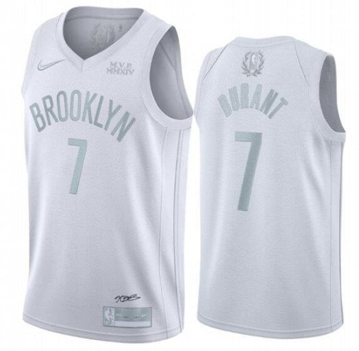 Brooklyn Nets #7 Kevin Durant MVP Jersey White