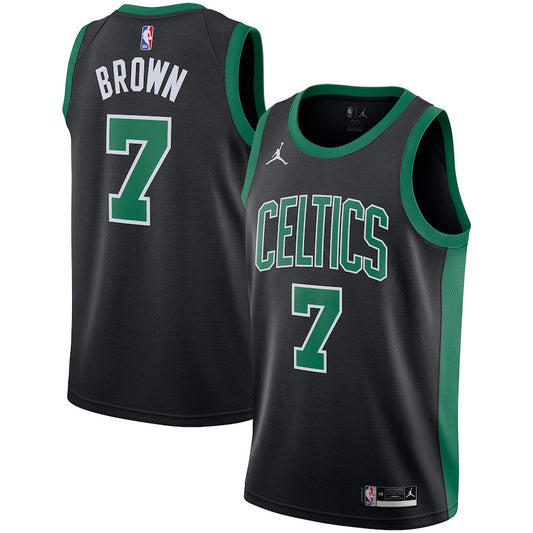 Men's Boston Celtics Jaylen Brown Statement Jersey Black