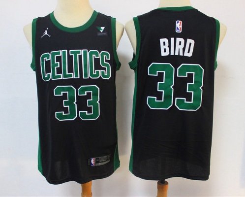 Boston Celtics 33 Larry Bird Jersey Black