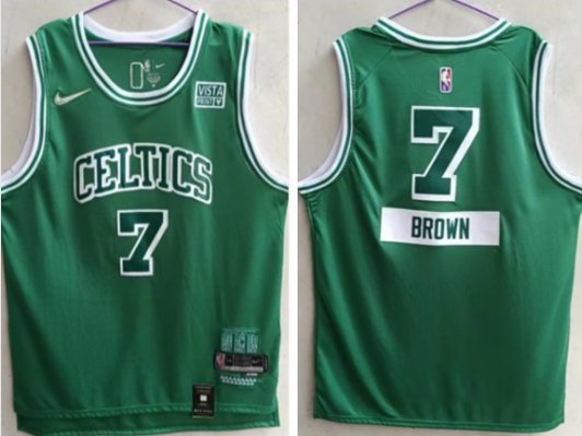 Boston Celtics #7 Jaylen Brown 2021-2022 City Jerseys Green