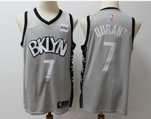 Brooklyn Nets #7 Kevin Durant Jersey Gray BKLYN