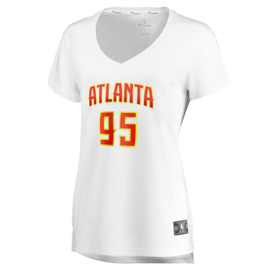 Atlanta Hawks DeAndre' Bembry Fanatics Branded Replica Fast Break Player Association Jersey Womens - White | Ireland K2520I5