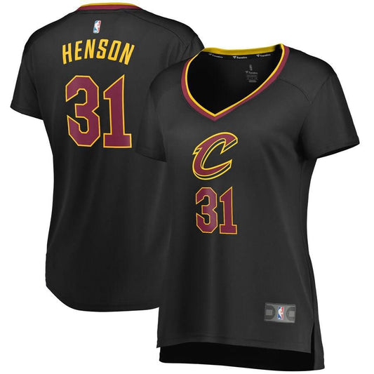Cleveland Cavaliers John Henson Fanatics Branded Replica Fast Break Player Statement Jersey Womens - Black | Ireland K0974T6