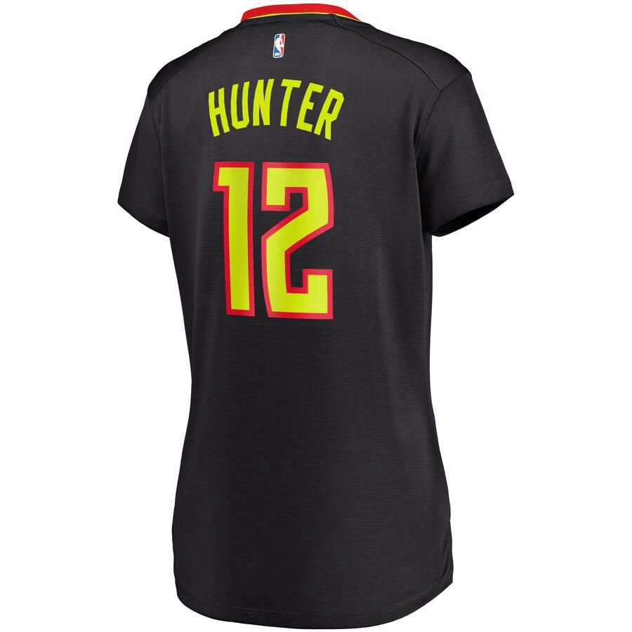 Atlanta Hawks De'Andre Hunter Fanatics Branded Replica Fast Break Icon Jersey Womens - Black | Ireland L1246E8