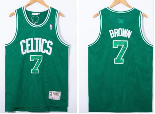 Boston Celtics #7 Jaylen Brown Throwback Jersey Green