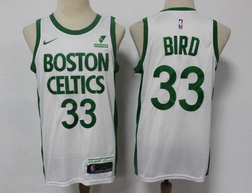 Boston Celtics #33 Larry Bird City Jersey White