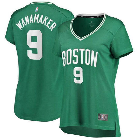 Boston Celtics Brad Wanamaker Fanatics Branded Replica Fast Break Player Icon Jersey Womens - Black | Ireland M5544D2