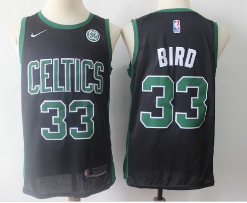 Boston Celtics #33 Larry Bird Jersey Black