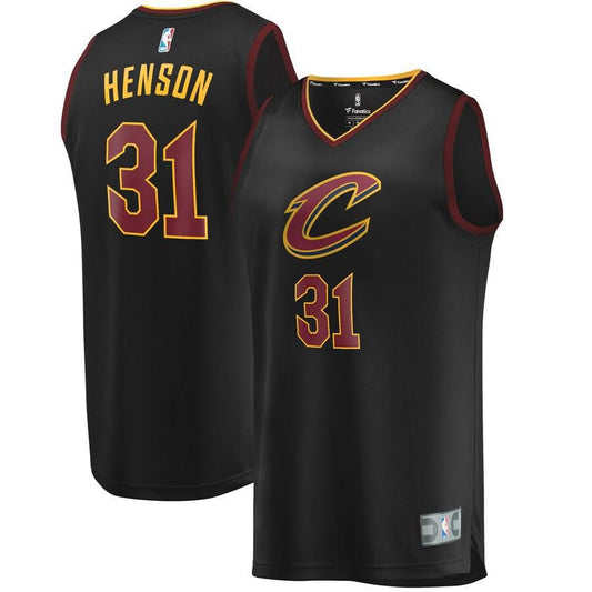 Cleveland Cavaliers John Henson Fanatics Branded Replica Fast Break Player Statement Jersey Kids - Black | Ireland C1679B3