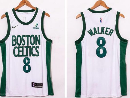 Boston Celtics #8 Kemba Walker City Jersey White